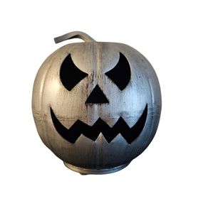 Silver Jack O Lantern Votive Holder
